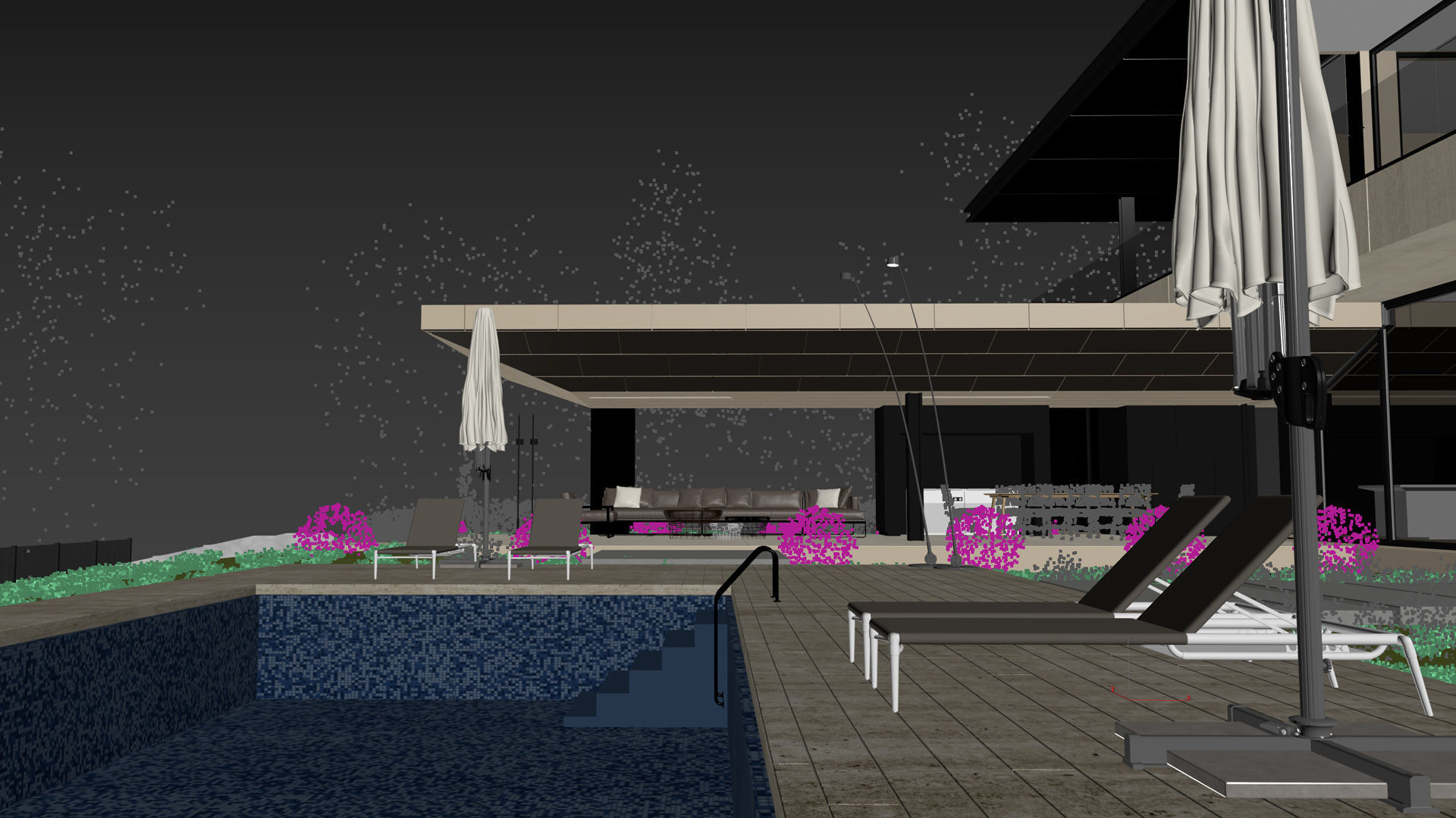 ProVis3D 012 - Lake Huron Villa House Night 3D model_2