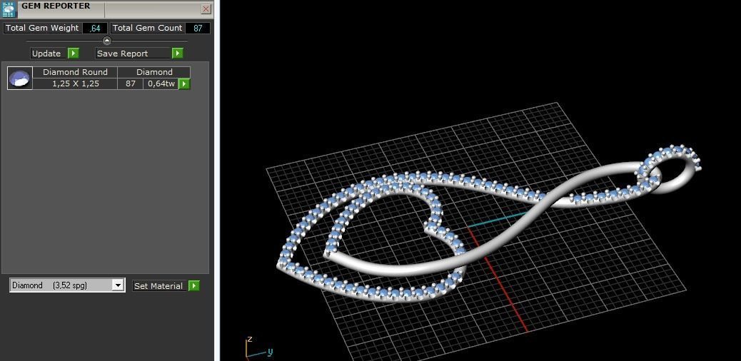 Pendant Heart Model 2453 3D print model_8