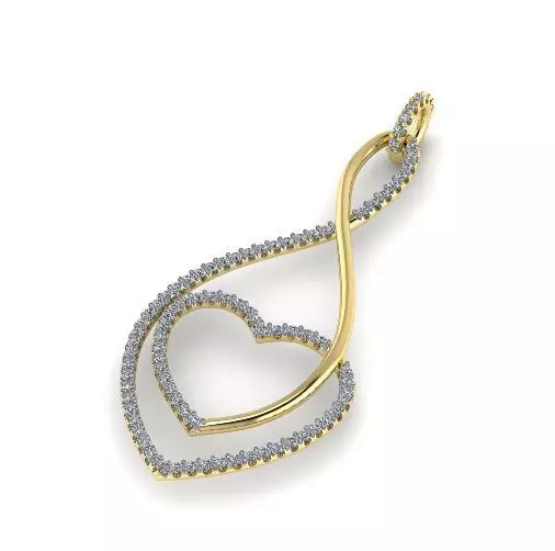 Pendant Heart Model 2453 3D print model_0