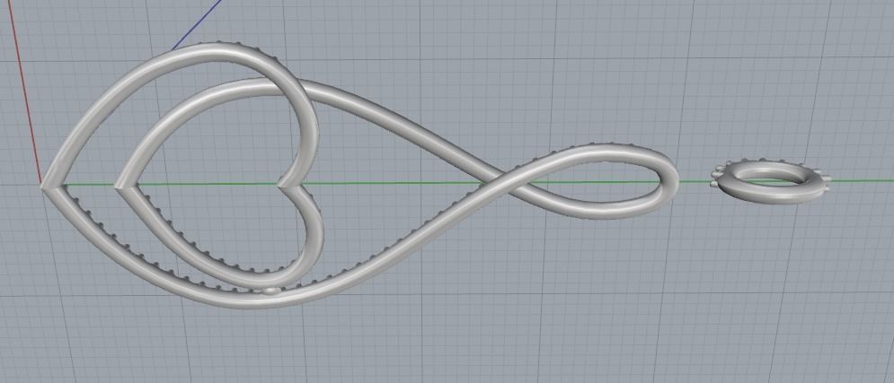 Pendant Heart Model 2453 3D print model_2