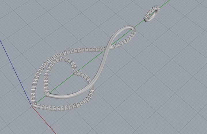 Pendant Heart Model 2453 3D print model_5
