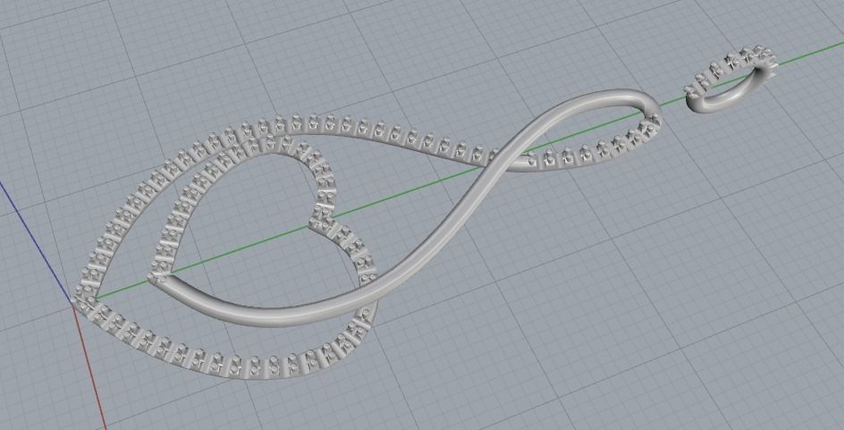 Pendant Heart Model 2453 3D print model_4