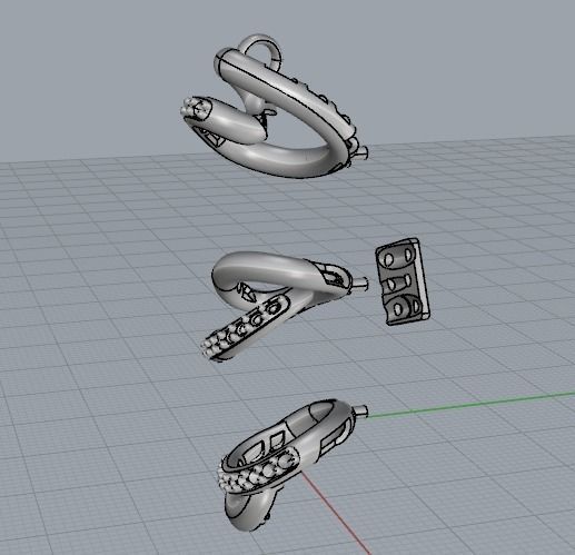 Pendant Model 2439 3D print model_2