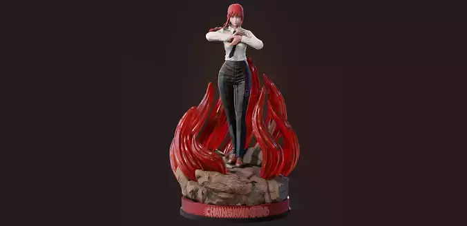 Makima from Chainsaw Man 3D print model
