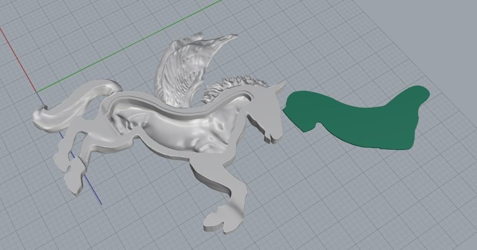 Horse with wings Model 2438 3D print model_4