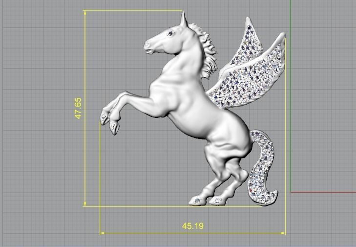 Horse with wings Model 2438 3D print model_6