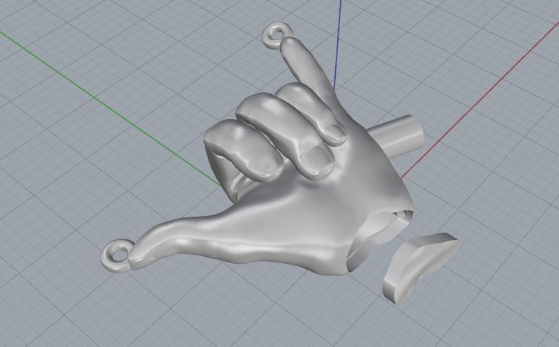 Pendant hand like Model 2436 3D print model_4