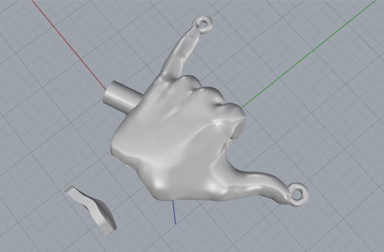 Pendant hand like Model 2436 3D print model_5