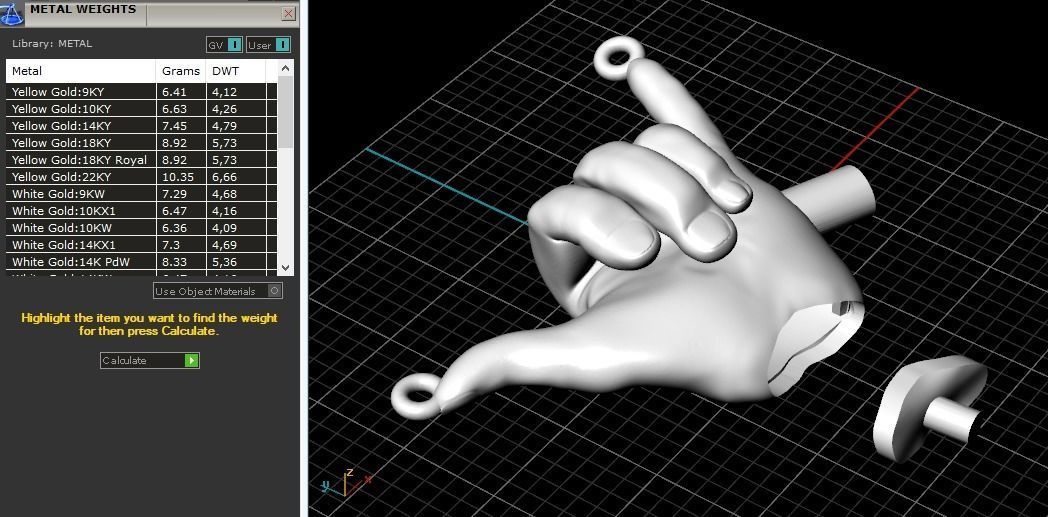 Pendant hand like Model 2436 3D print model_8