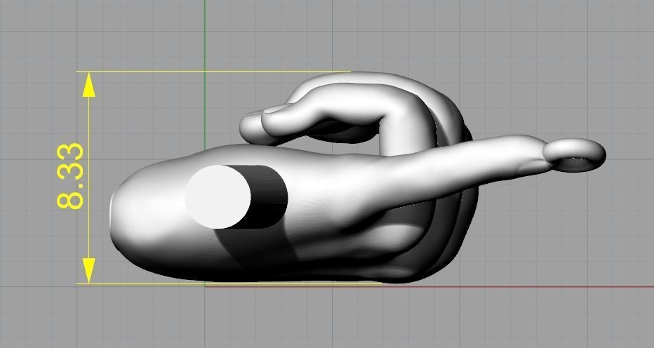 Pendant hand like Model 2436 3D print model_7