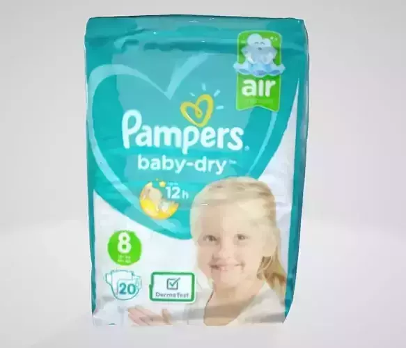 Pampers 8 package of baby diapers