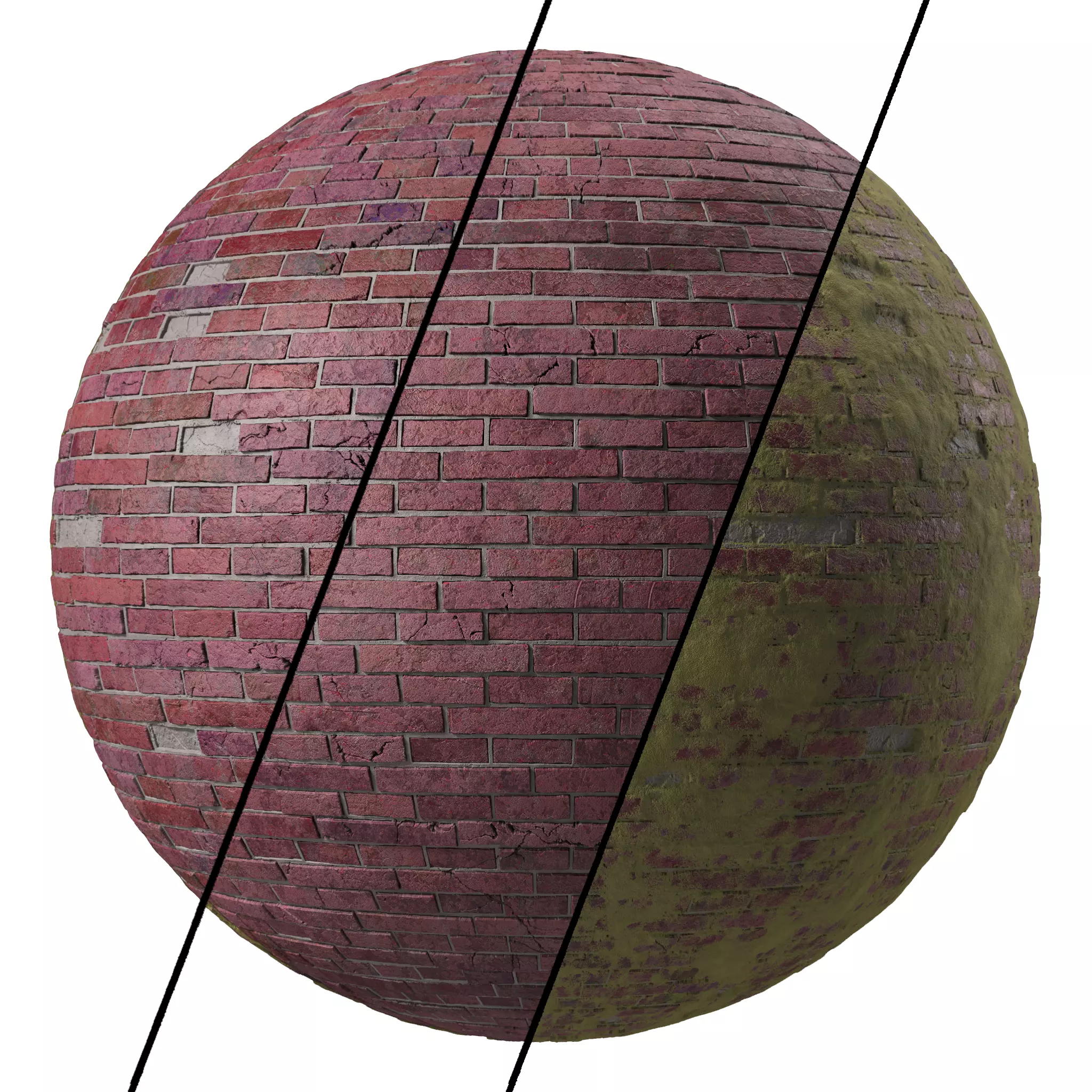 Bricks Materials 35- Brick walls - Pbr 4k Seamless Low-poly 3D model_0