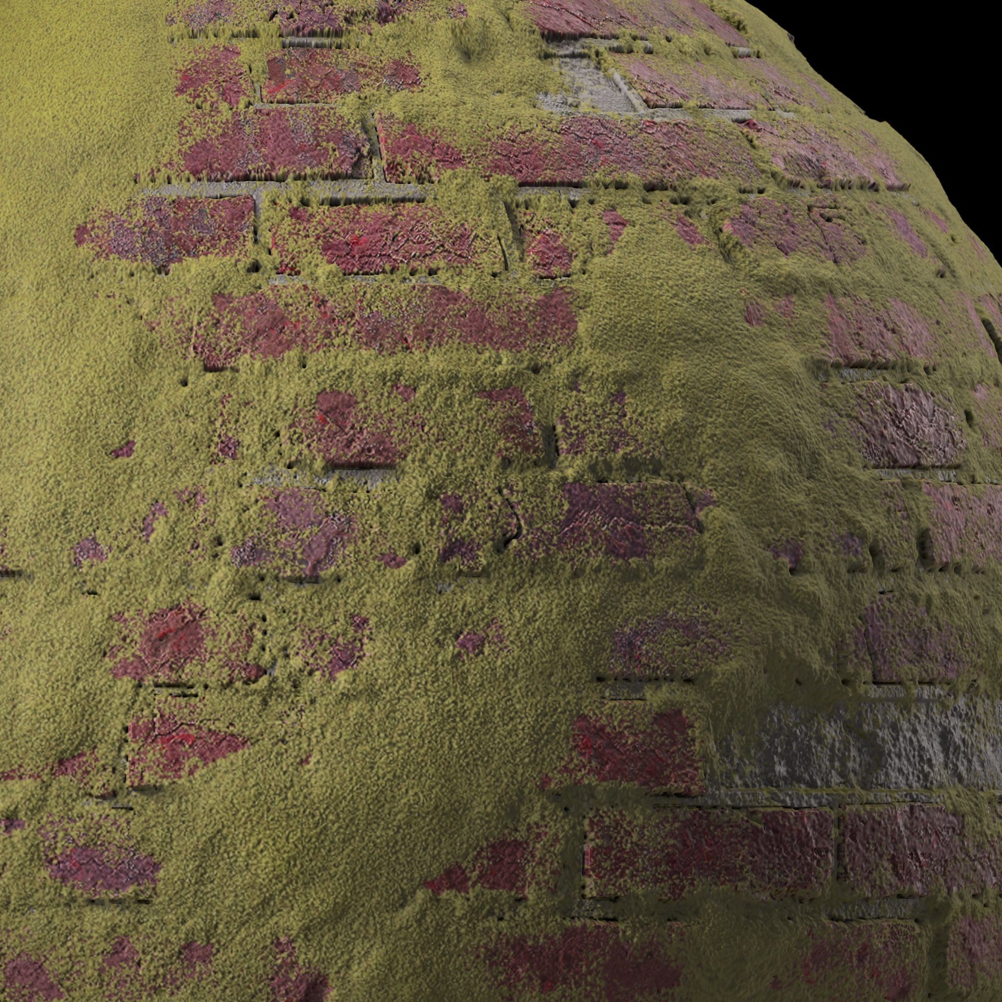 Bricks Materials 35- Brick walls - Pbr 4k Seamless Low-poly 3D model_4