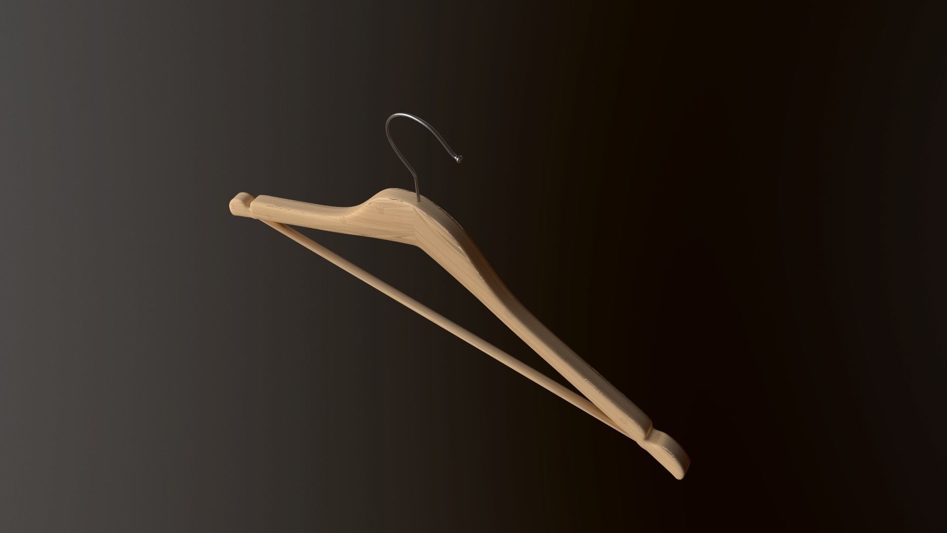 Clothes hanger Low-poly 3D model_5