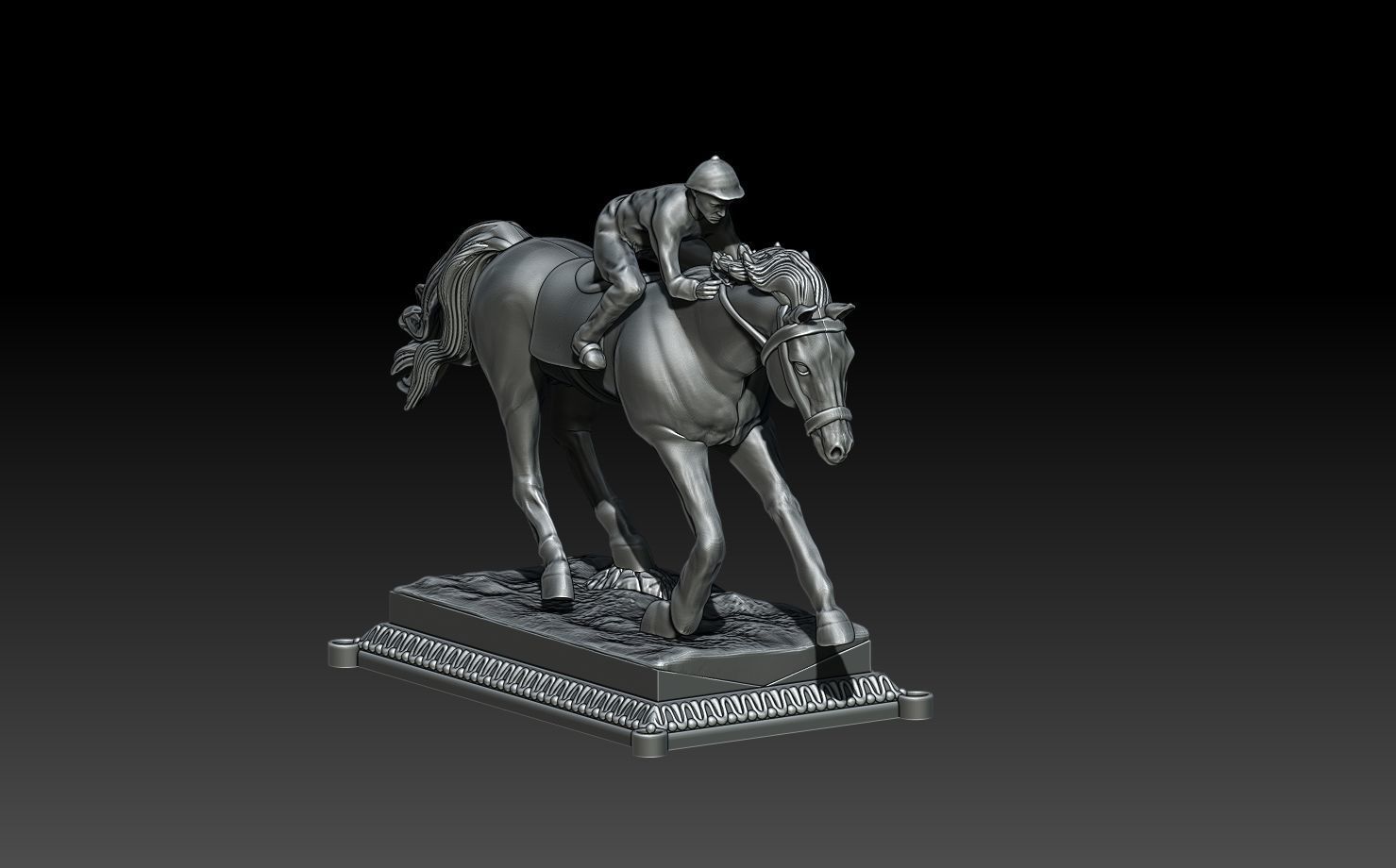 Horse Jockey 3D print model_1
