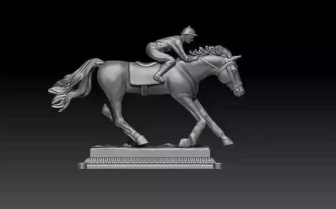Horse Jockey 3D print model