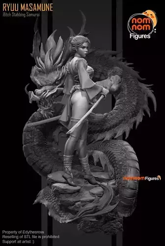 Ryuu Masamune - Bitch Stabbing Samurai 3D print model