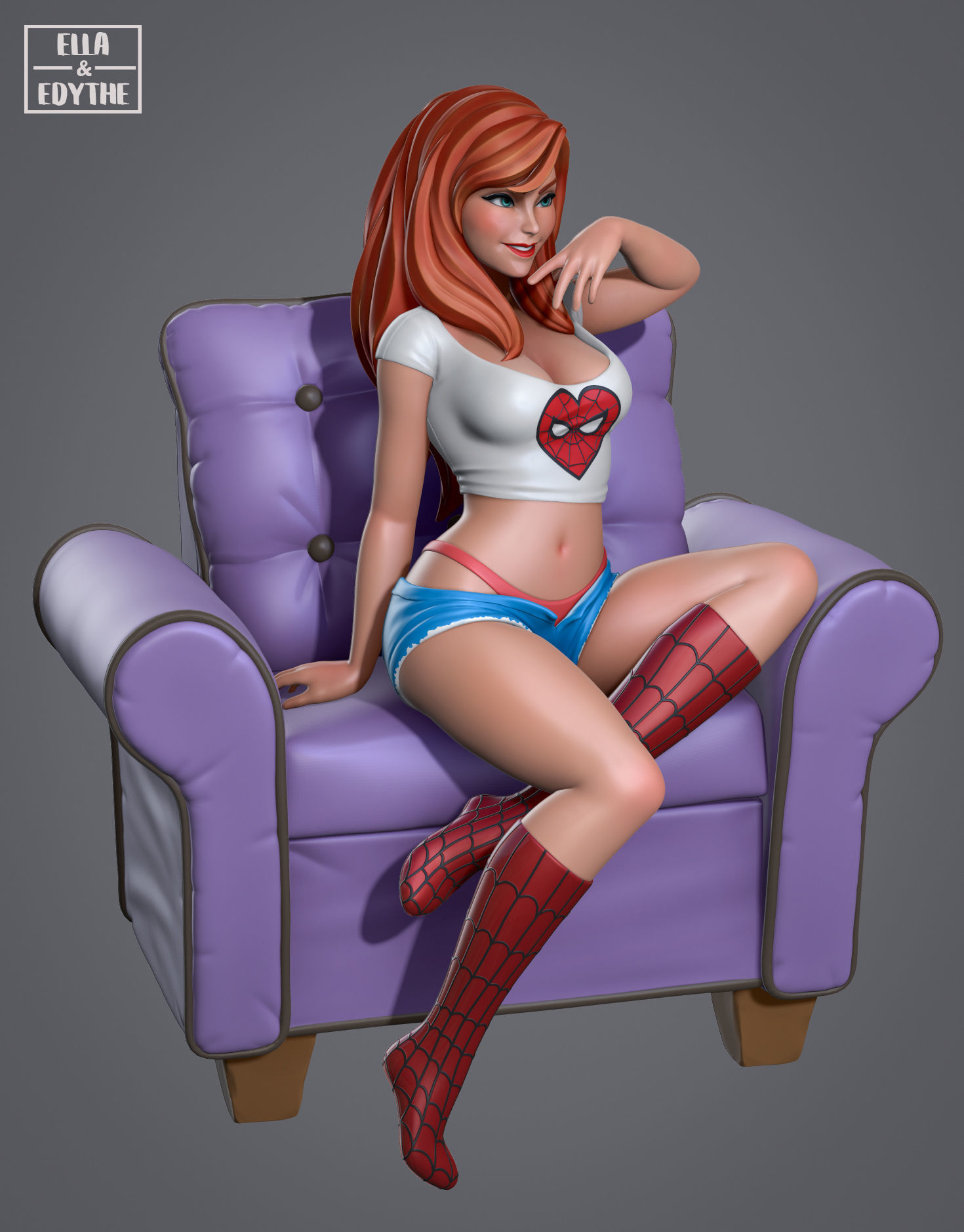 Mary Jane and Gwen Stacy - Spiderman 3D print model_5