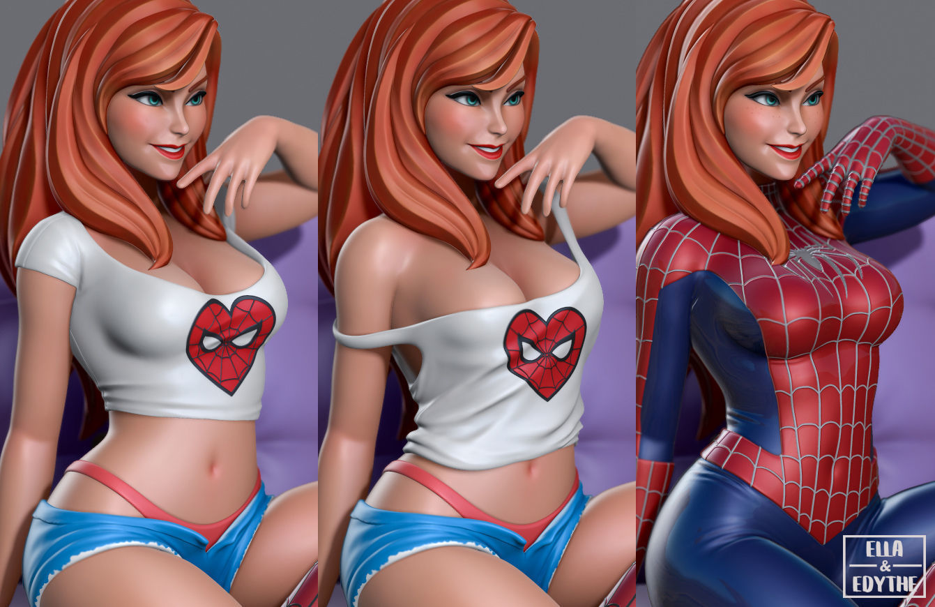 Mary Jane and Gwen Stacy - Spiderman 3D print model_2