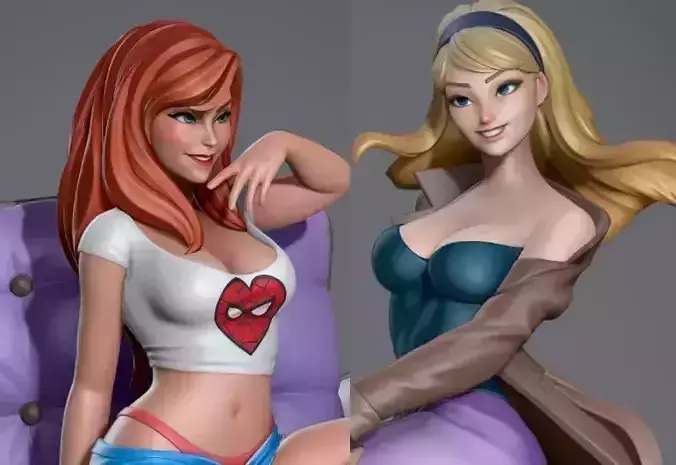 Mary Jane and Gwen Stacy - Spiderman