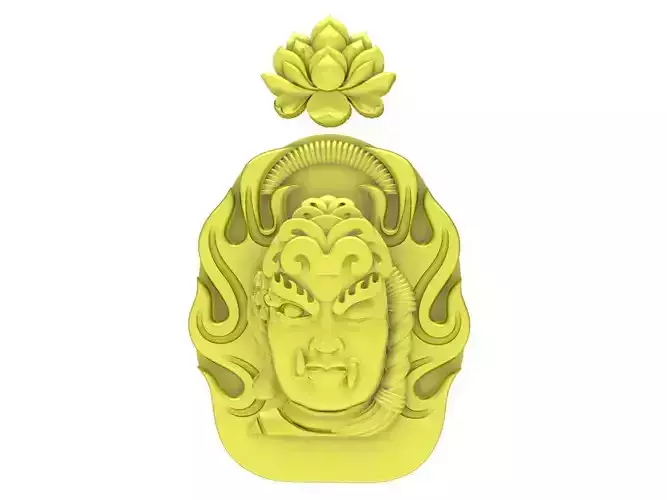 buddha evil lotus pendant 4204