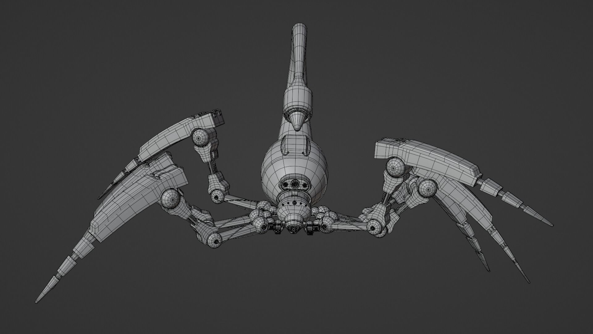 Mecha Spider Scorpion Low-poly 3D model_8