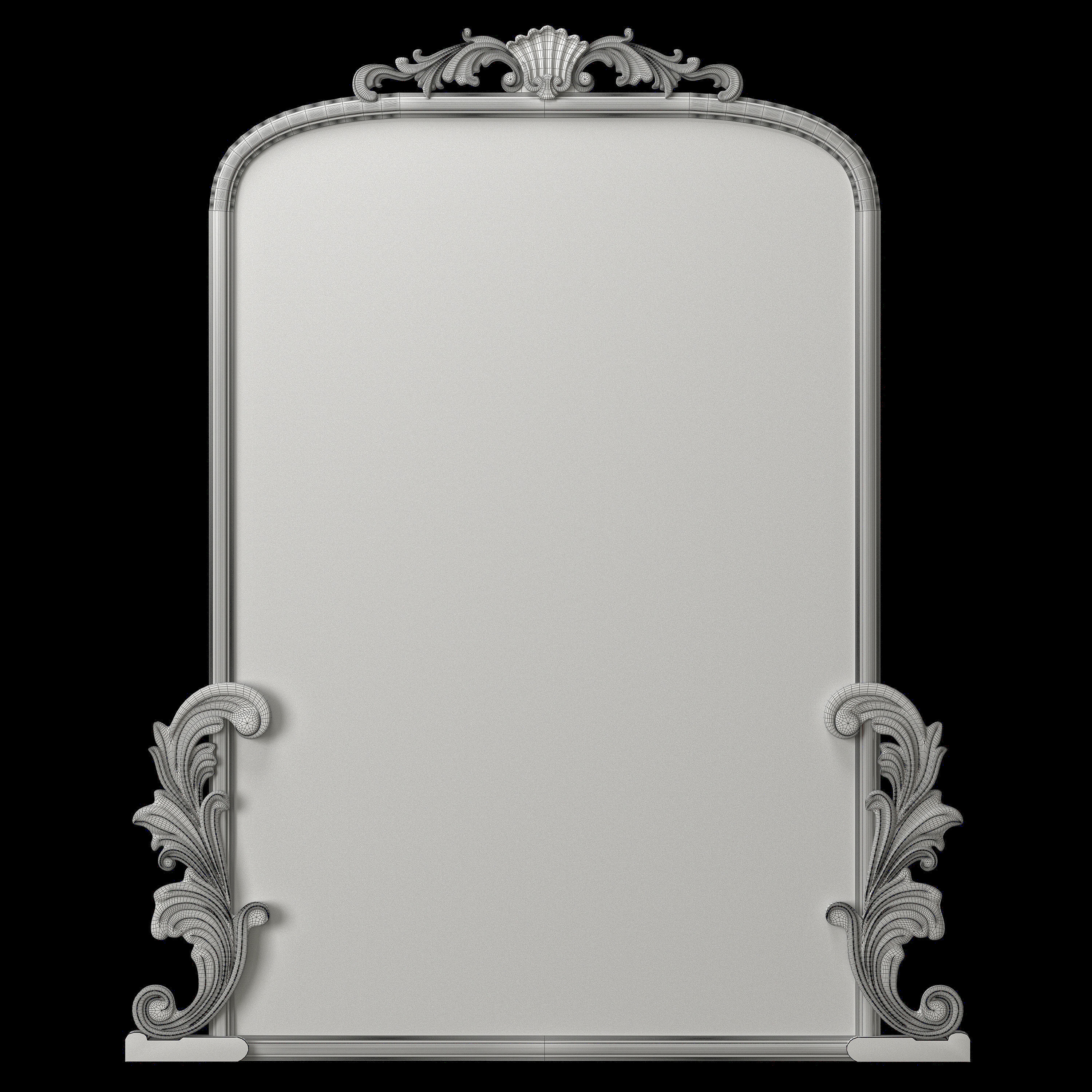 Kirklands Home Ornate Leaner mirror 3D model CGTrader