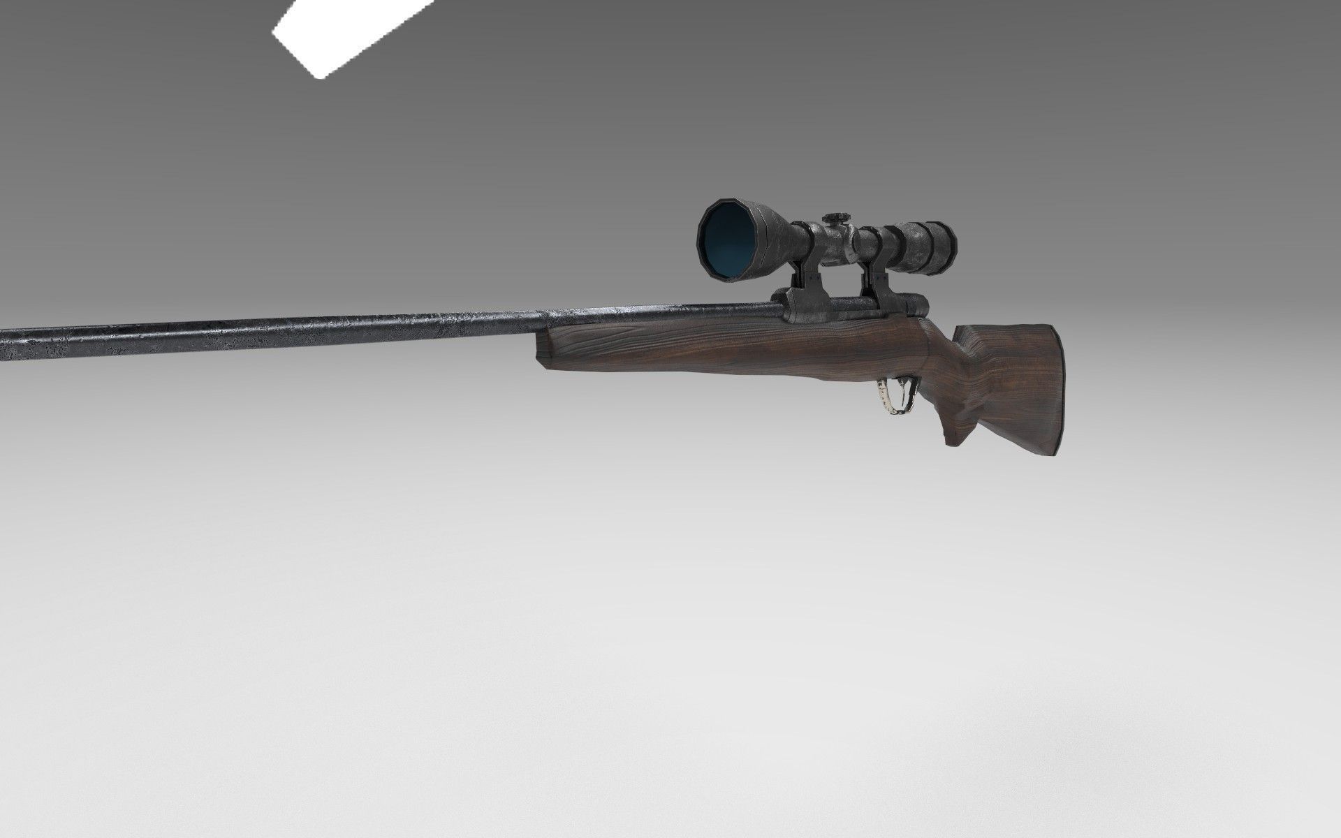 Hunting Sniper Rifle GR-LowPoly Low-poly 3D model_1