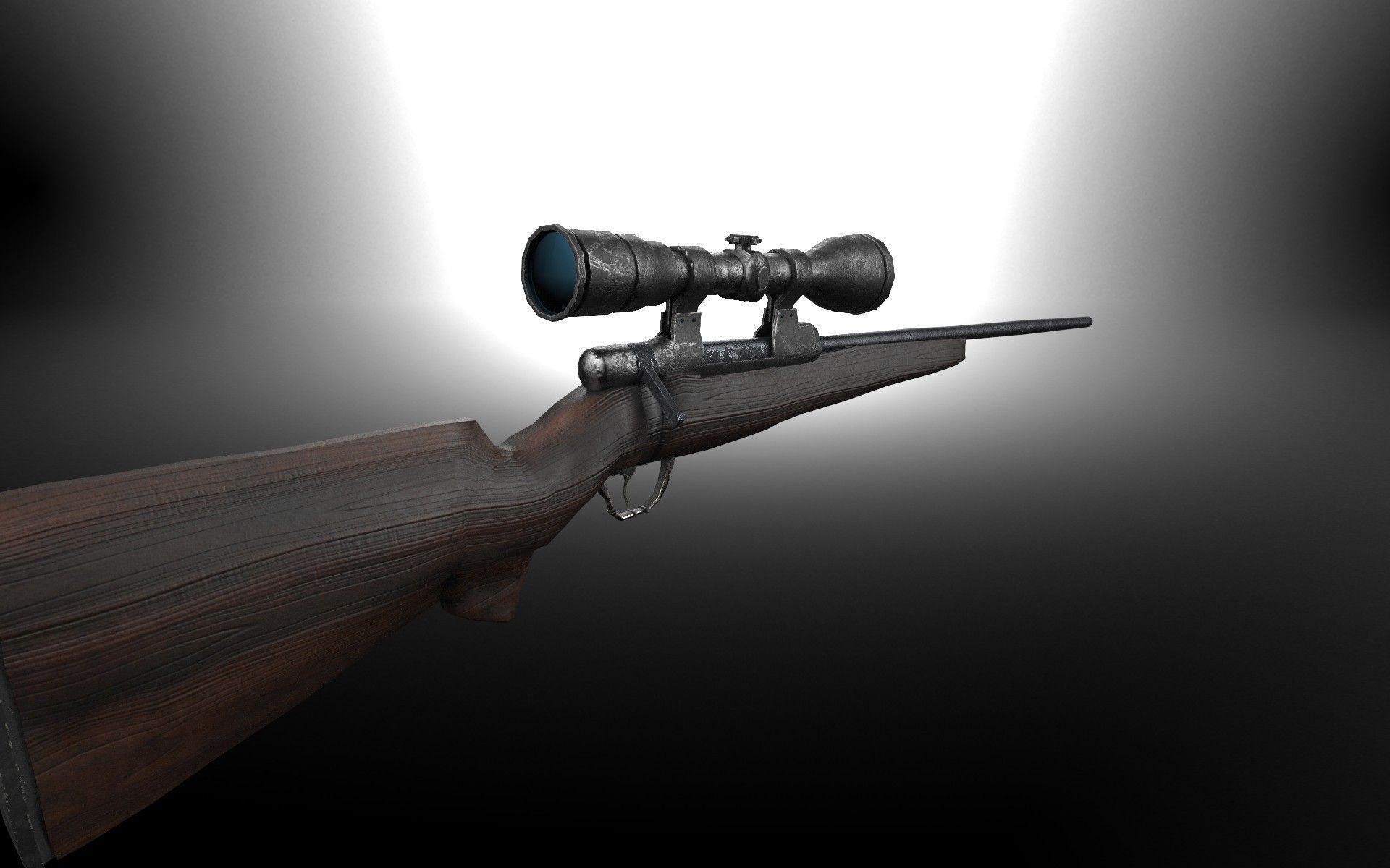 Hunting Sniper Rifle GR-LowPoly Low-poly 3D model_2