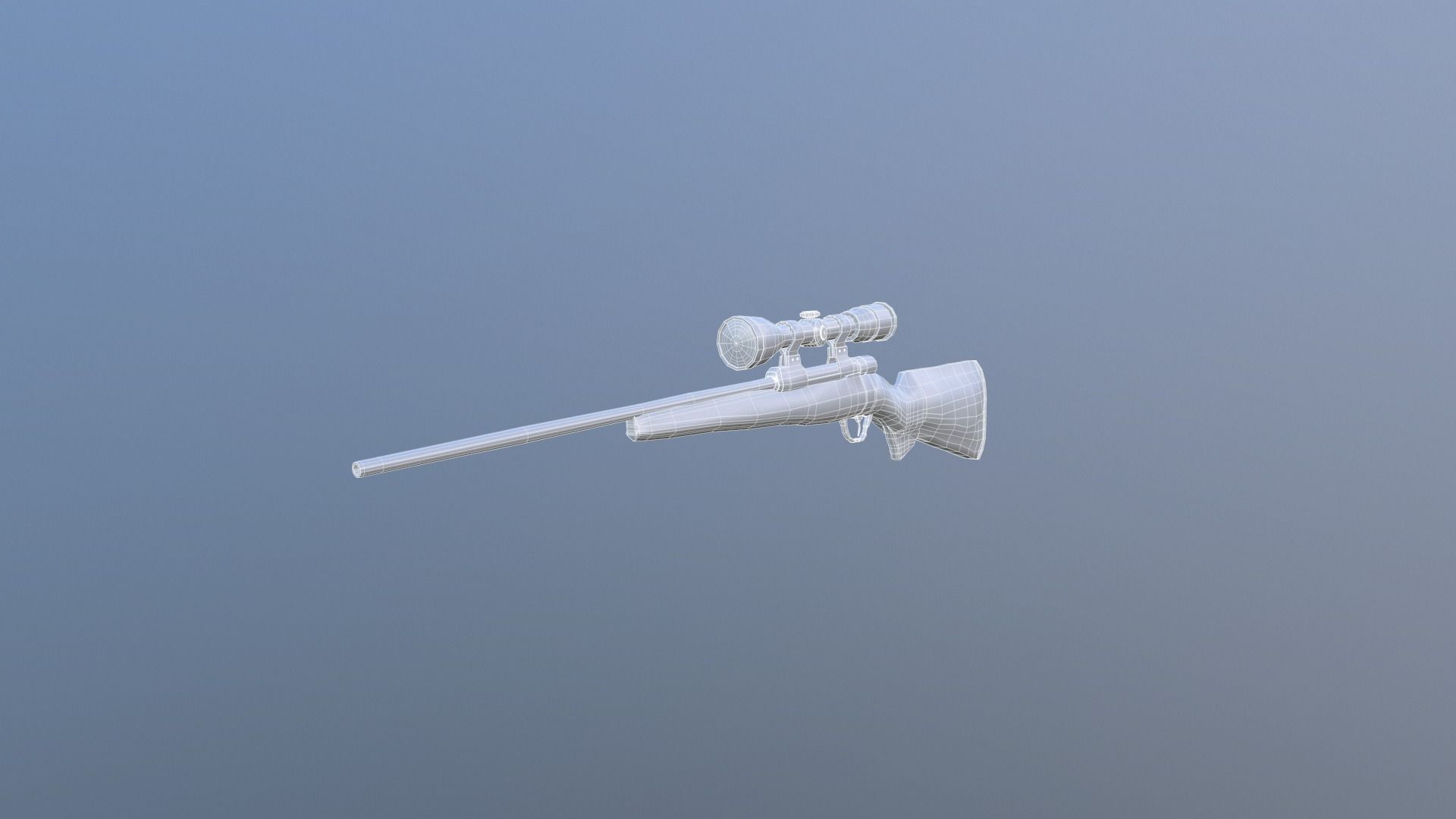 Hunting Sniper Rifle GR-LowPoly Low-poly 3D model_6