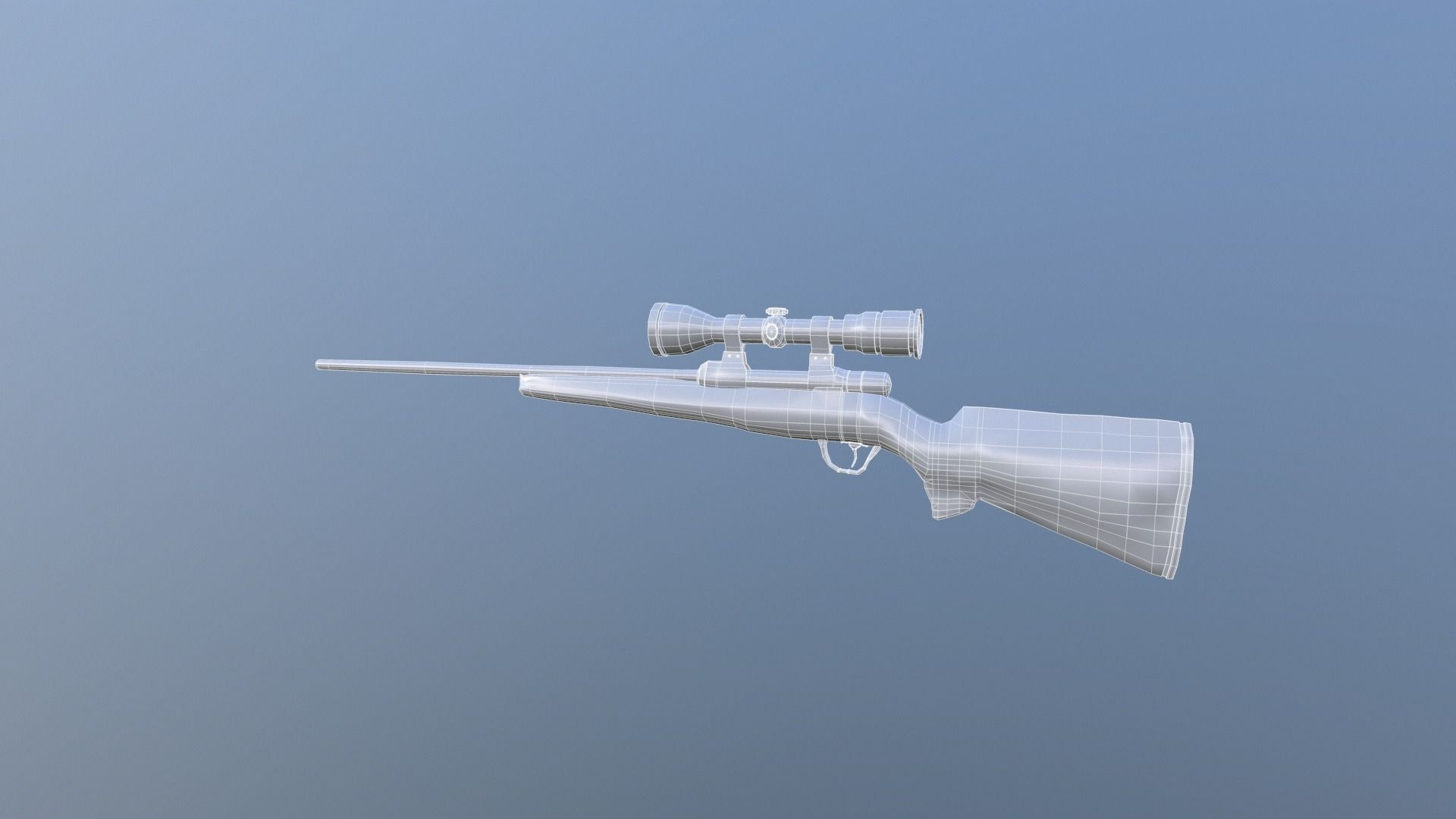 Hunting Sniper Rifle GR-LowPoly Low-poly 3D model_5
