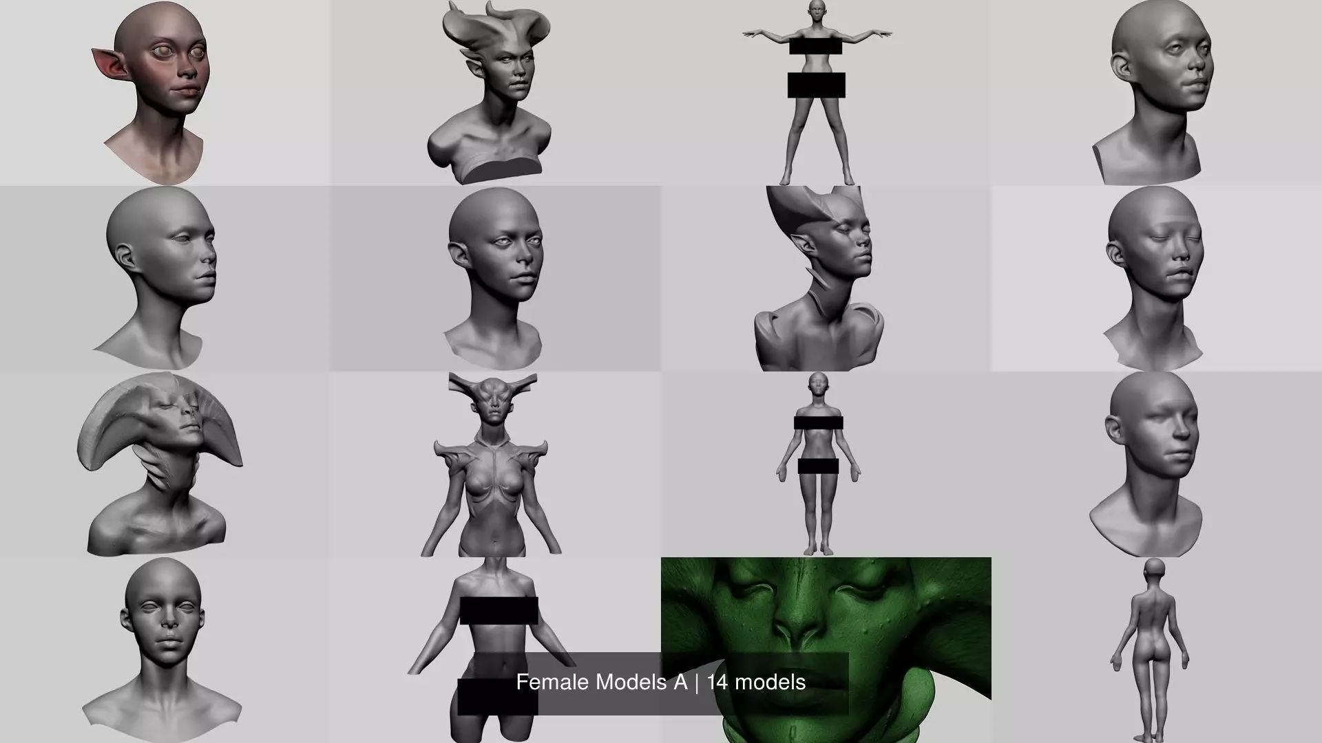 Female Models A 3D Model Collection_0