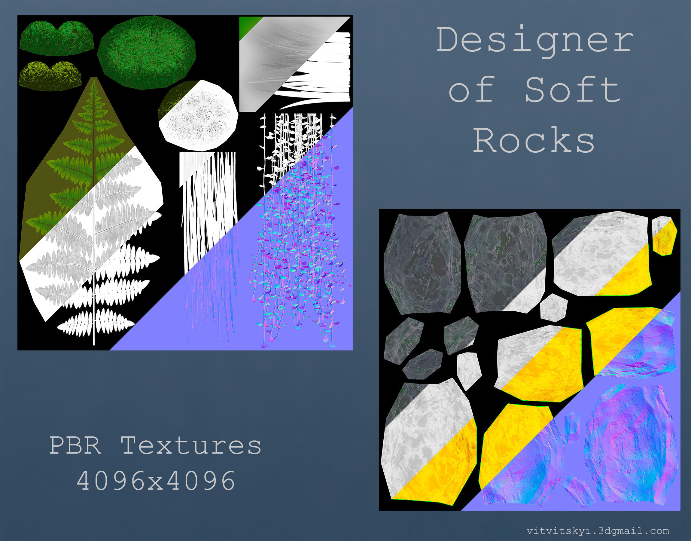Designer of Soft Rocks Low-poly 3D model_5