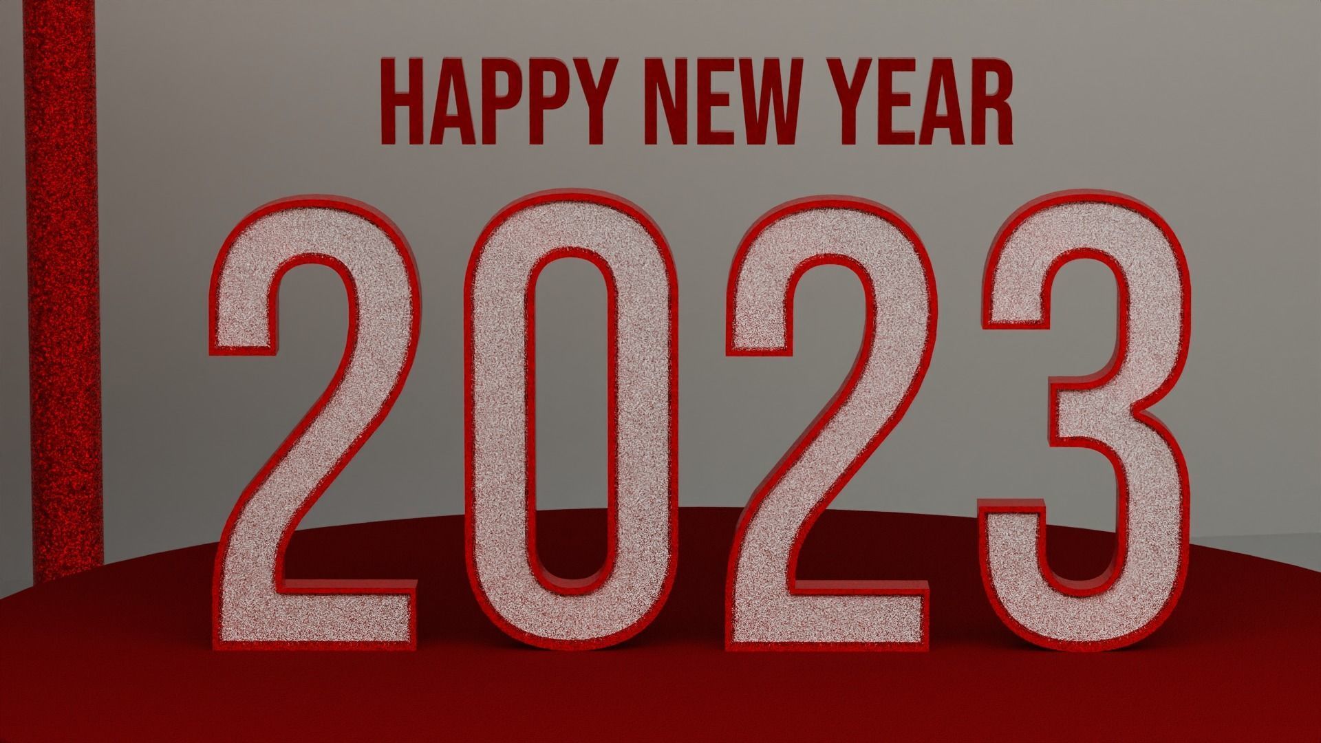 New Year Product Advertising Display Podium Low-poly 3D model_4