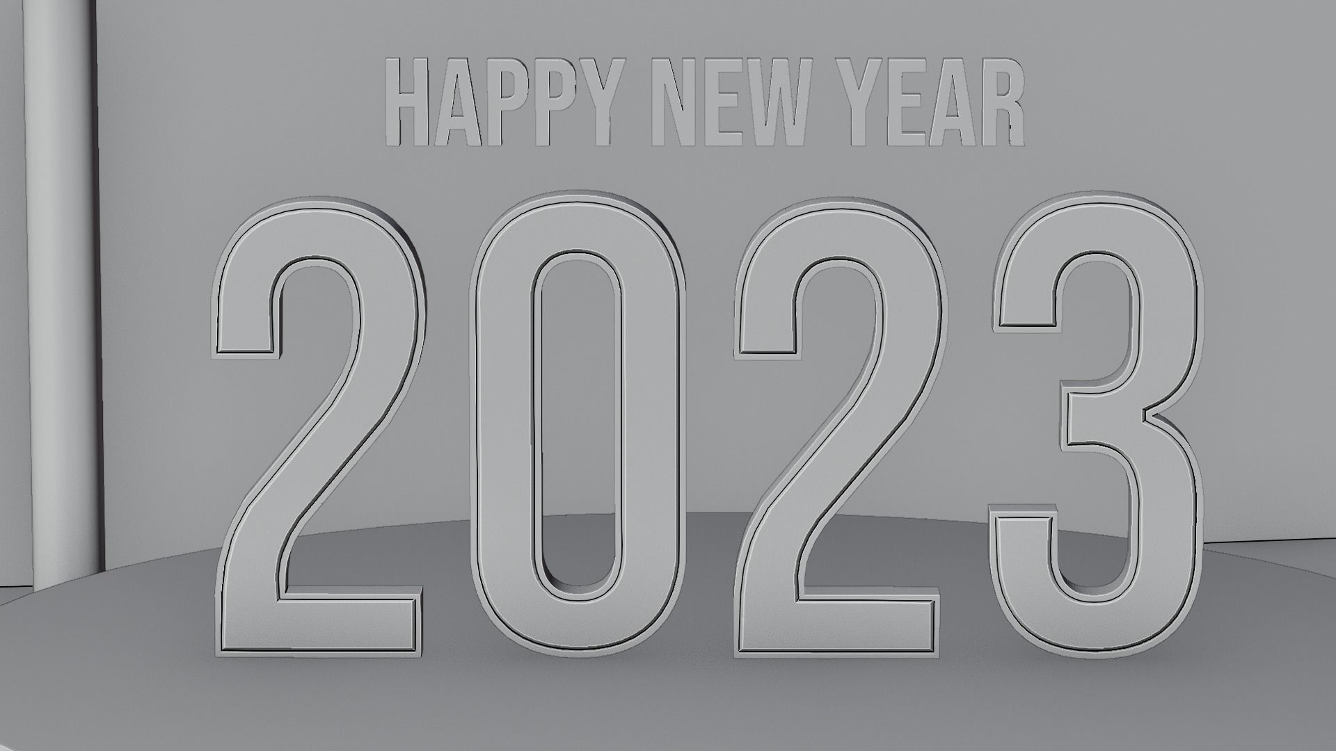 New Year Product Advertising Display Podium Low-poly 3D model_5