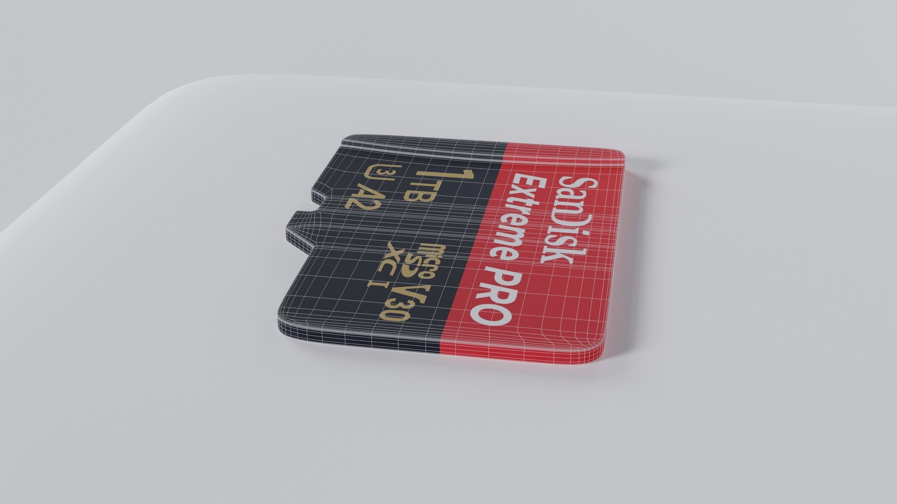 SanDisk Extreme PRO - Micro SD card 1TB Low-poly 3D model_17