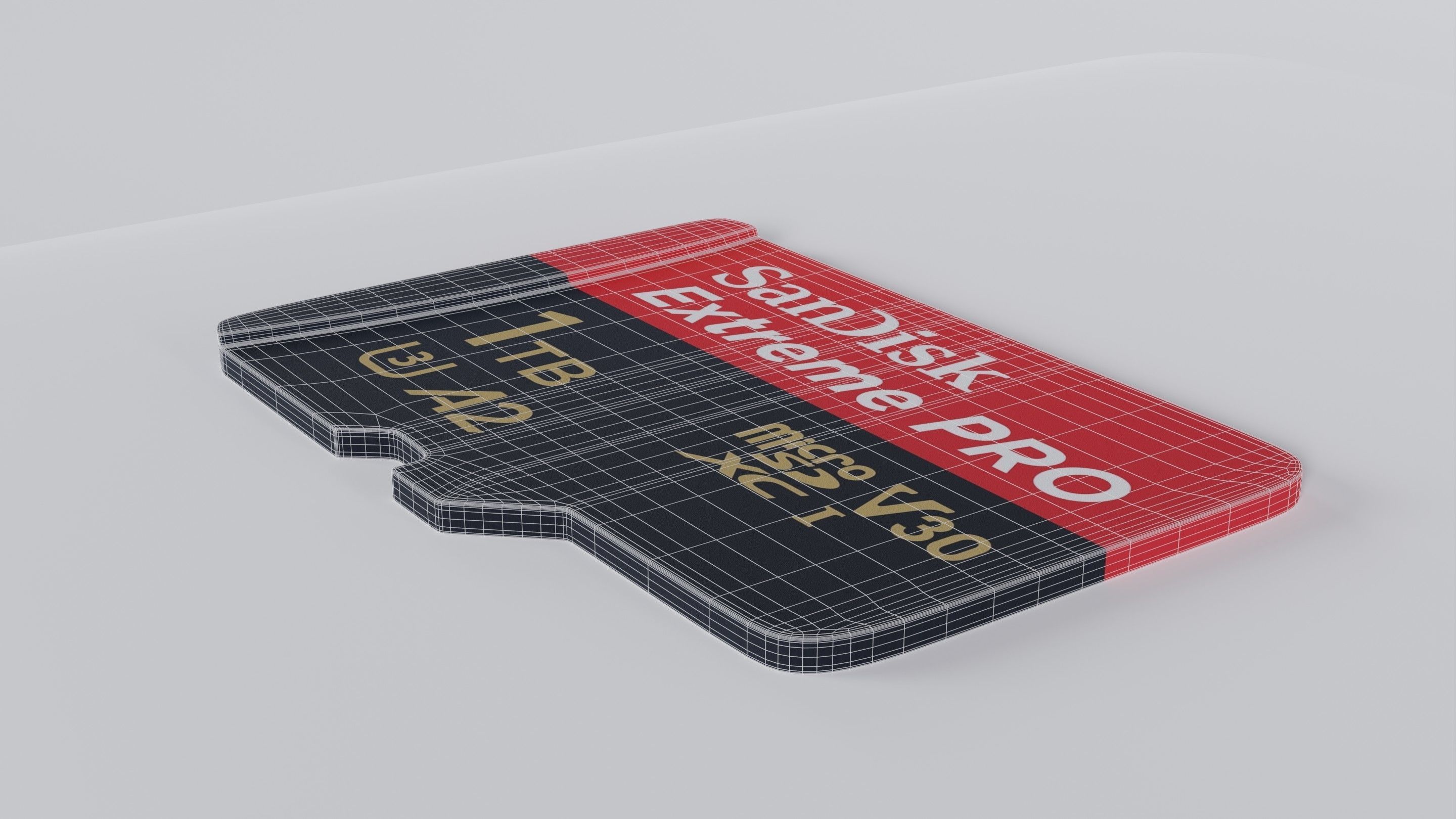 SanDisk Extreme PRO - Micro SD card 1TB Low-poly 3D model_22