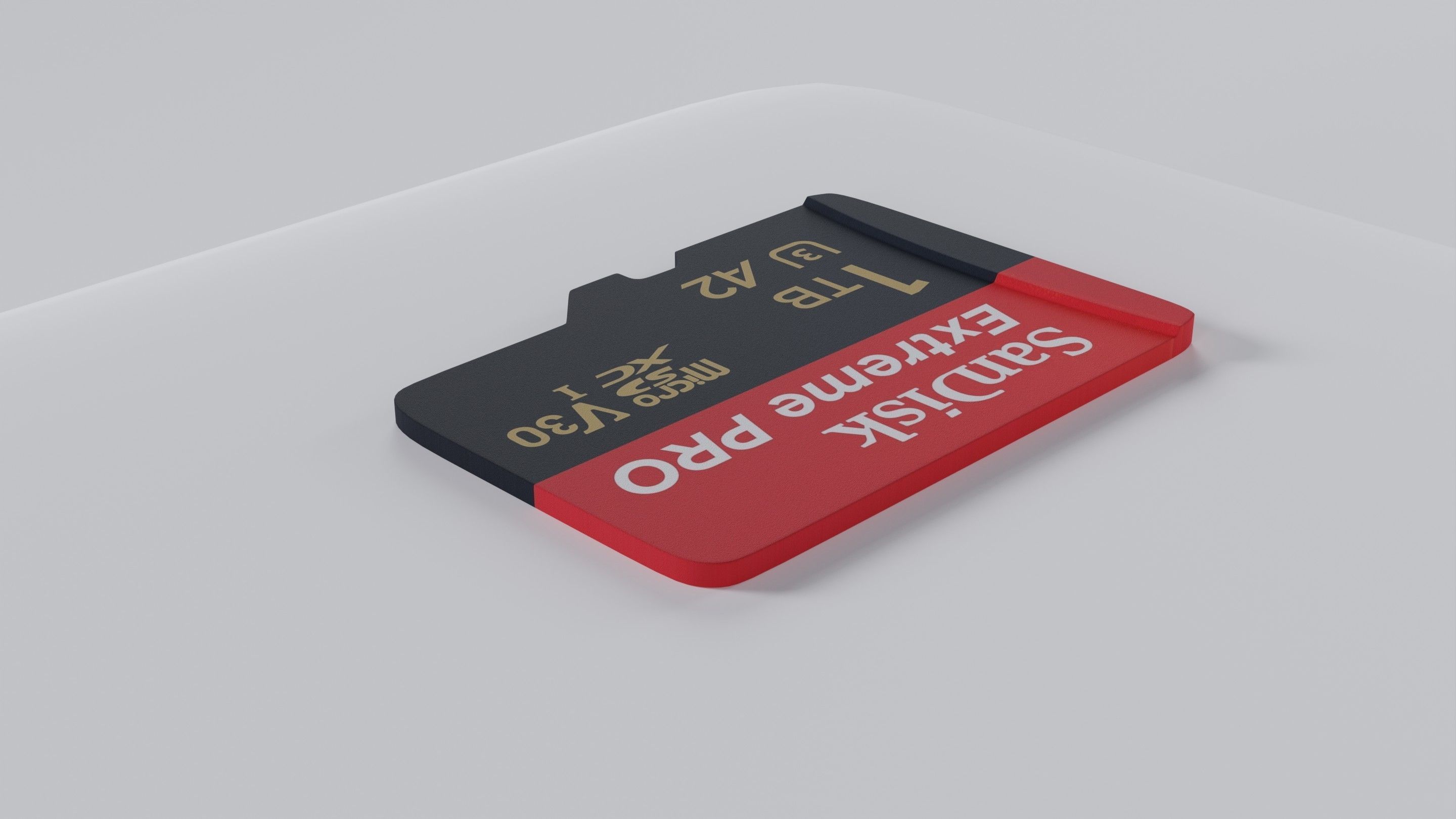 SanDisk Extreme PRO - Micro SD card 1TB Low-poly 3D model_6