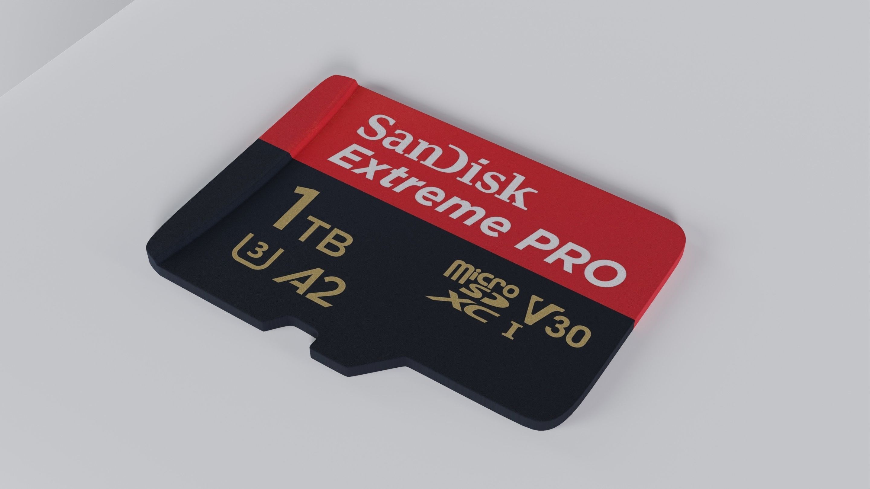 SanDisk Extreme PRO - Micro SD card 1TB Low-poly 3D model_7