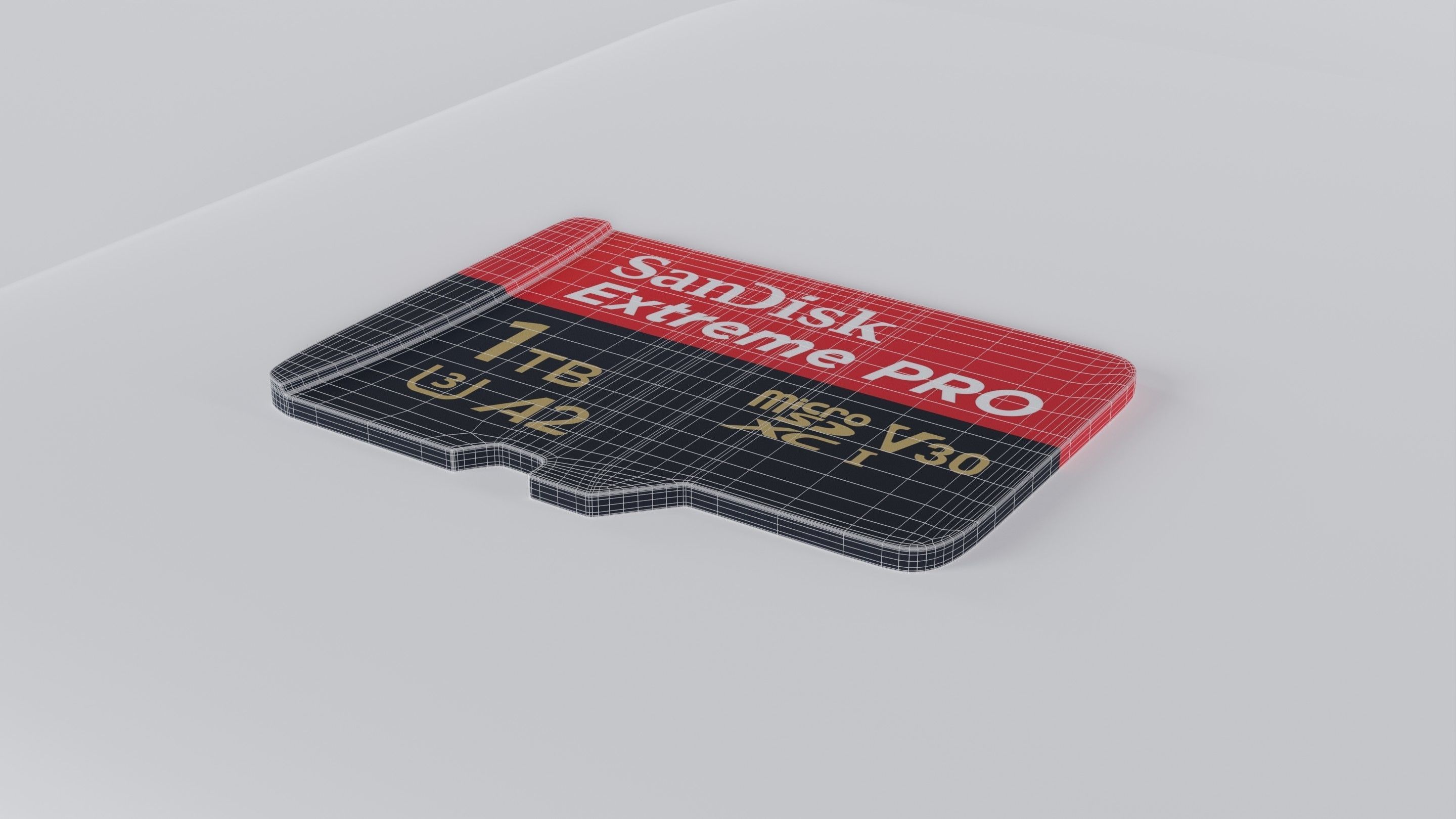 SanDisk Extreme PRO - Micro SD card 1TB Low-poly 3D model_15