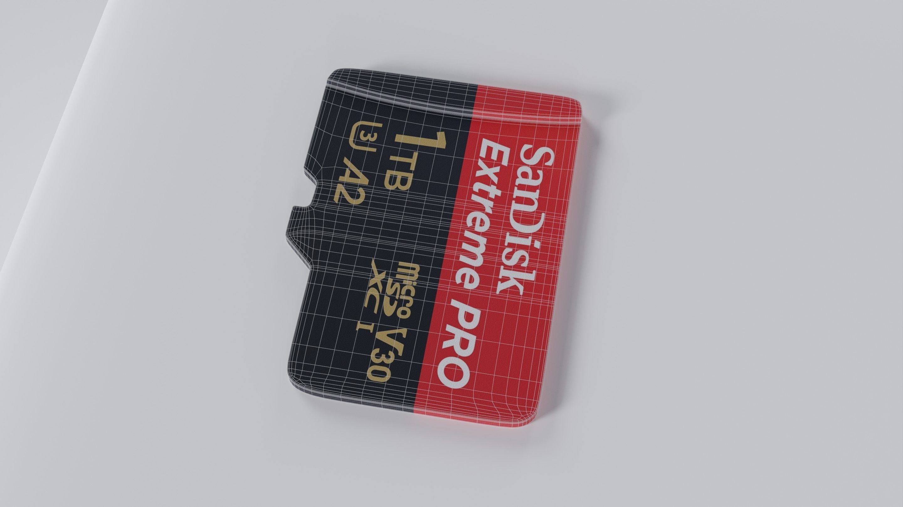 SanDisk Extreme PRO - Micro SD card 1TB Low-poly 3D model_20