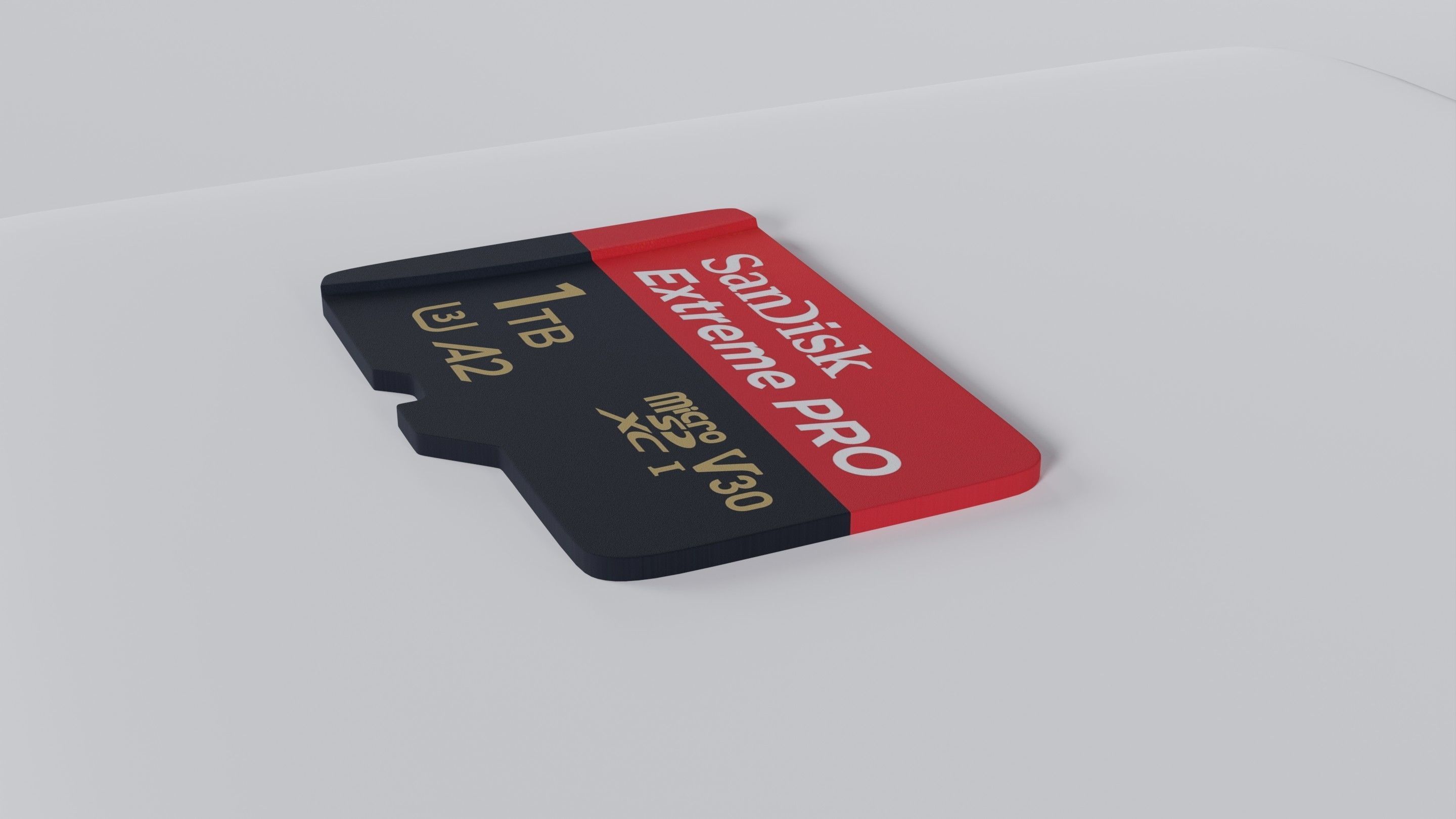 SanDisk Extreme PRO - Micro SD card 1TB Low-poly 3D model_4