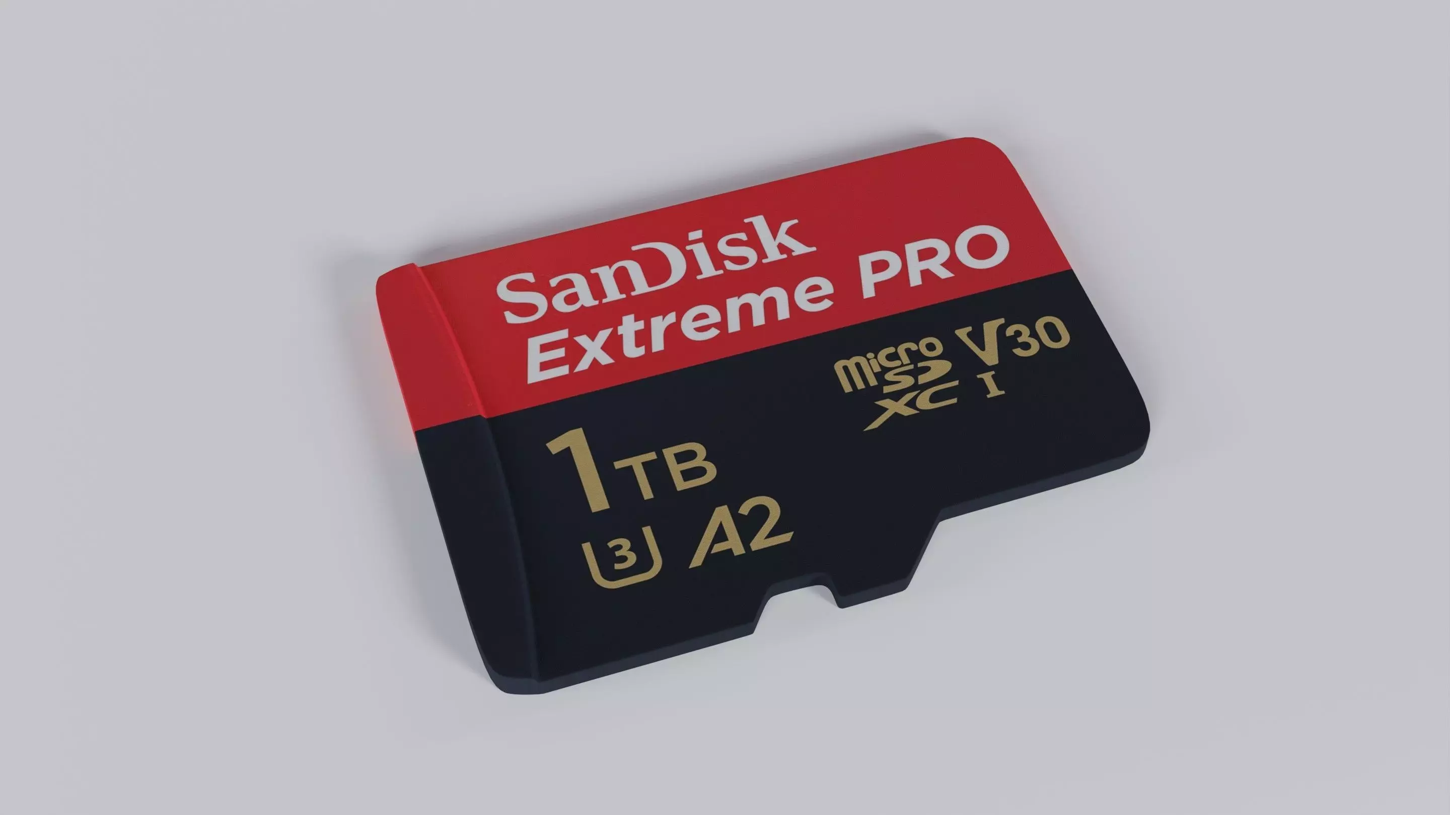 SanDisk Extreme PRO - Micro SD card 1TB Low-poly 3D model_0