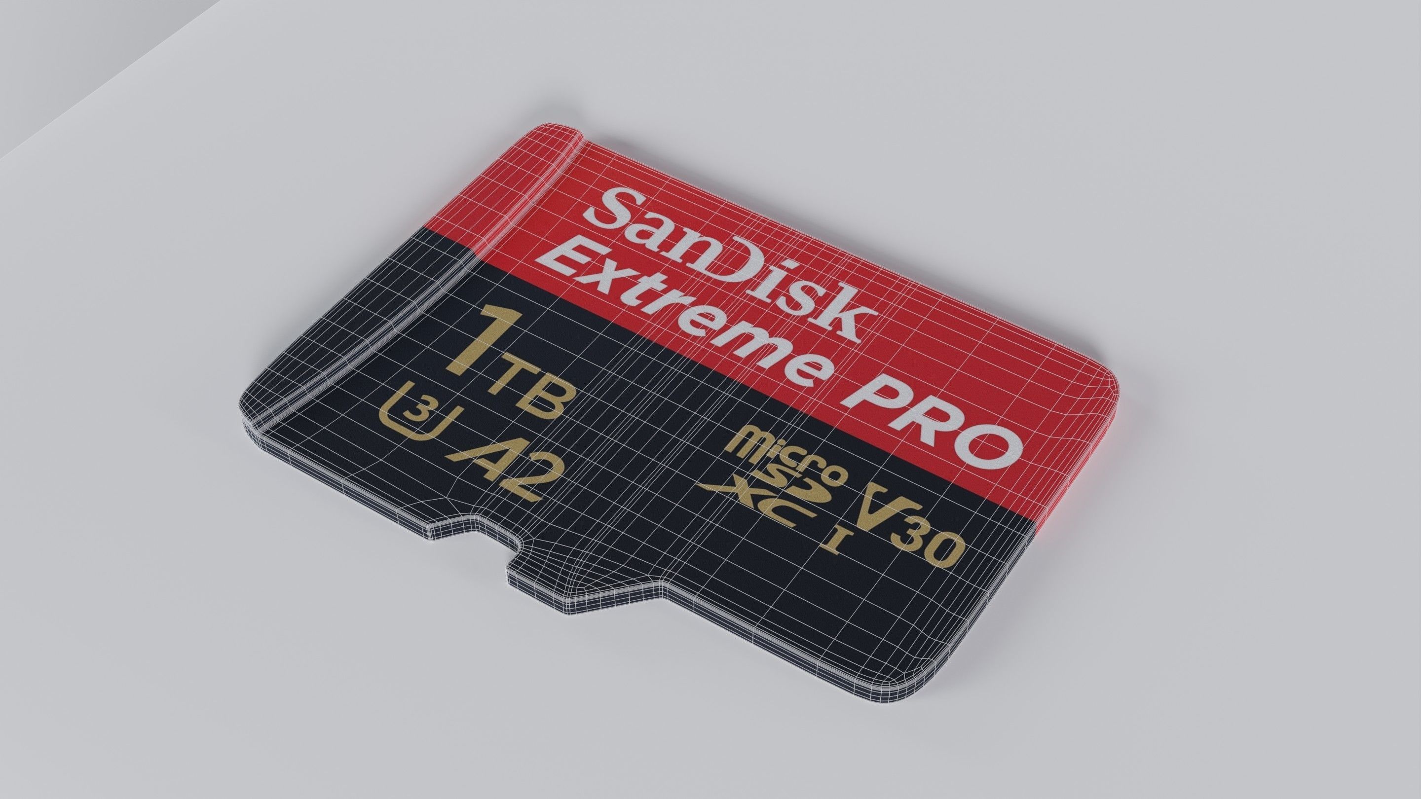SanDisk Extreme PRO - Micro SD card 1TB Low-poly 3D model_19