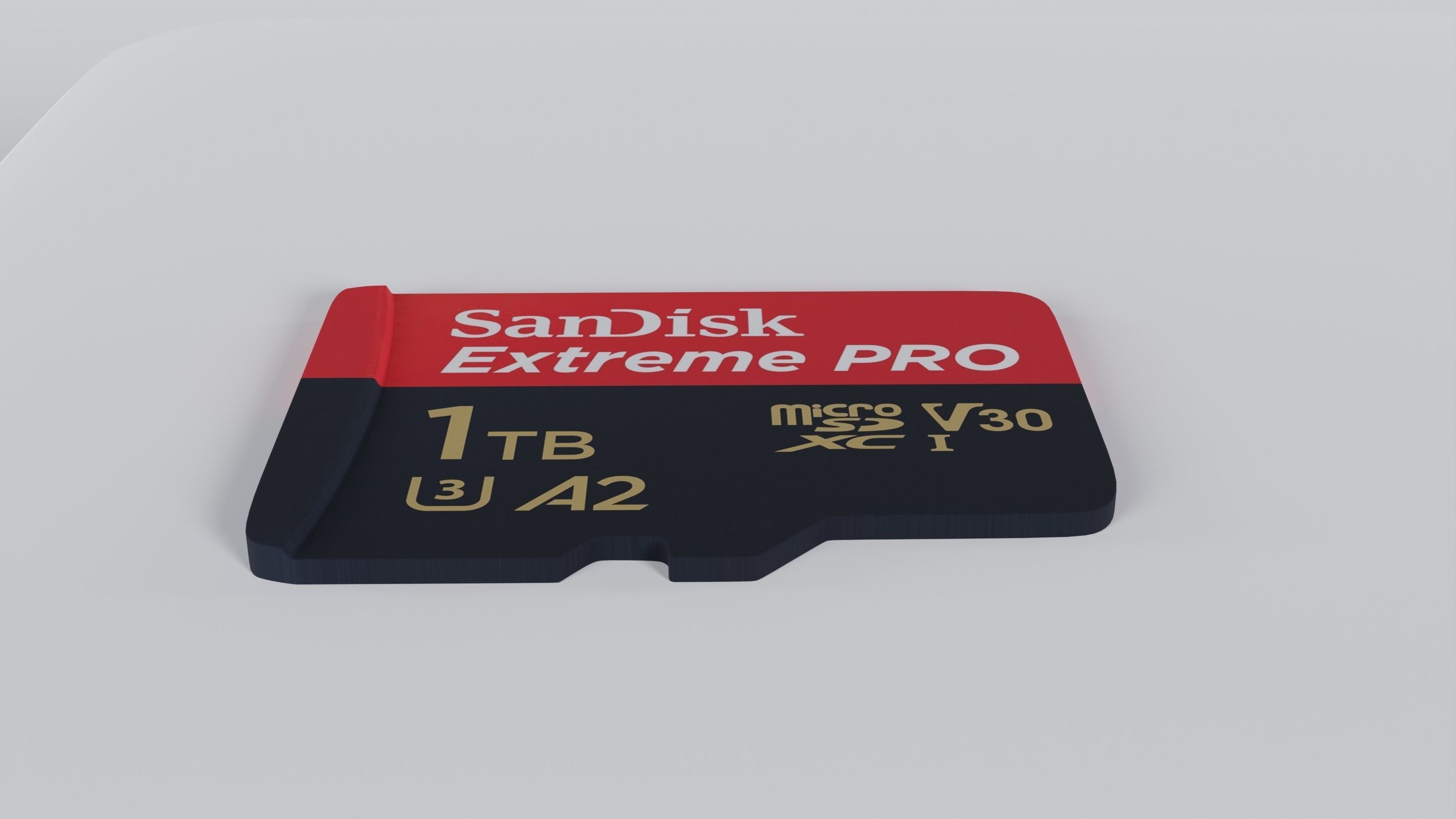 SanDisk Extreme PRO - Micro SD card 1TB Low-poly 3D model_2