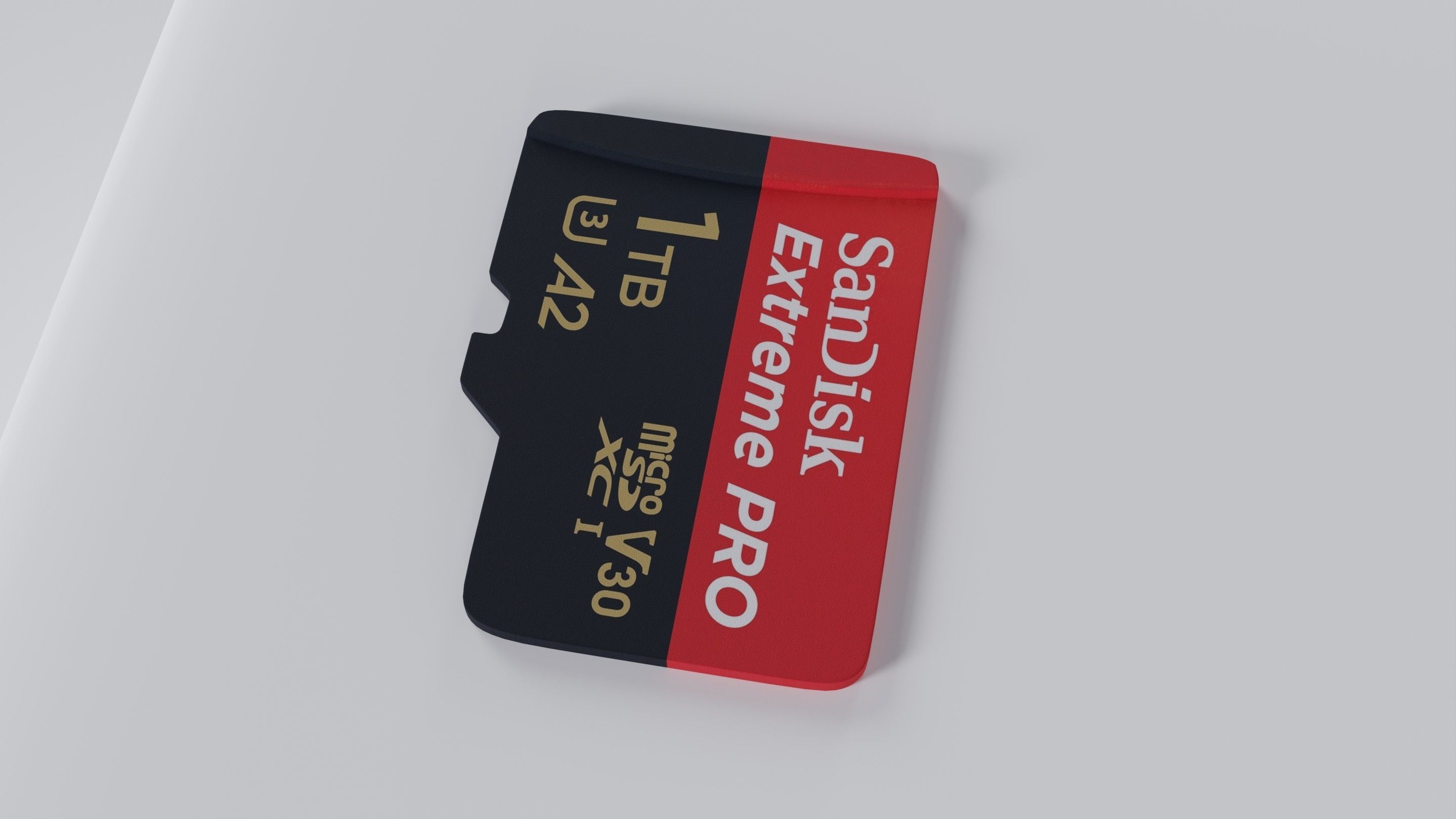 SanDisk Extreme PRO - Micro SD card 1TB Low-poly 3D model_8
