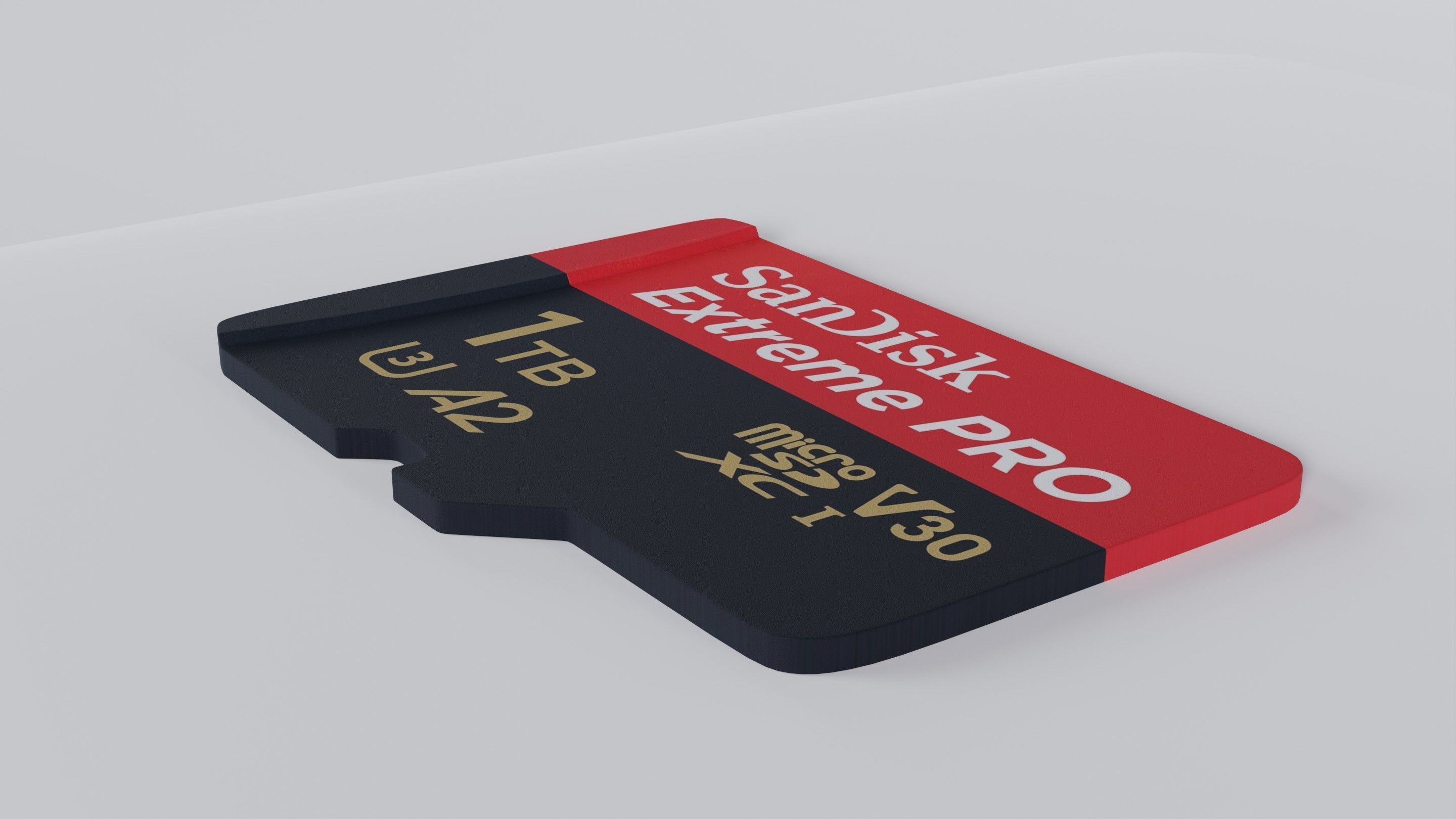 SanDisk Extreme PRO - Micro SD card 1TB Low-poly 3D model_10