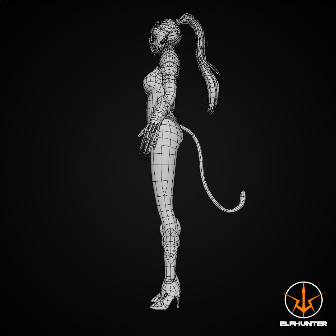 EXCLUSIVE EDITION RIGGED CHARACTER ELF MASKED Low-poly 3D model_13