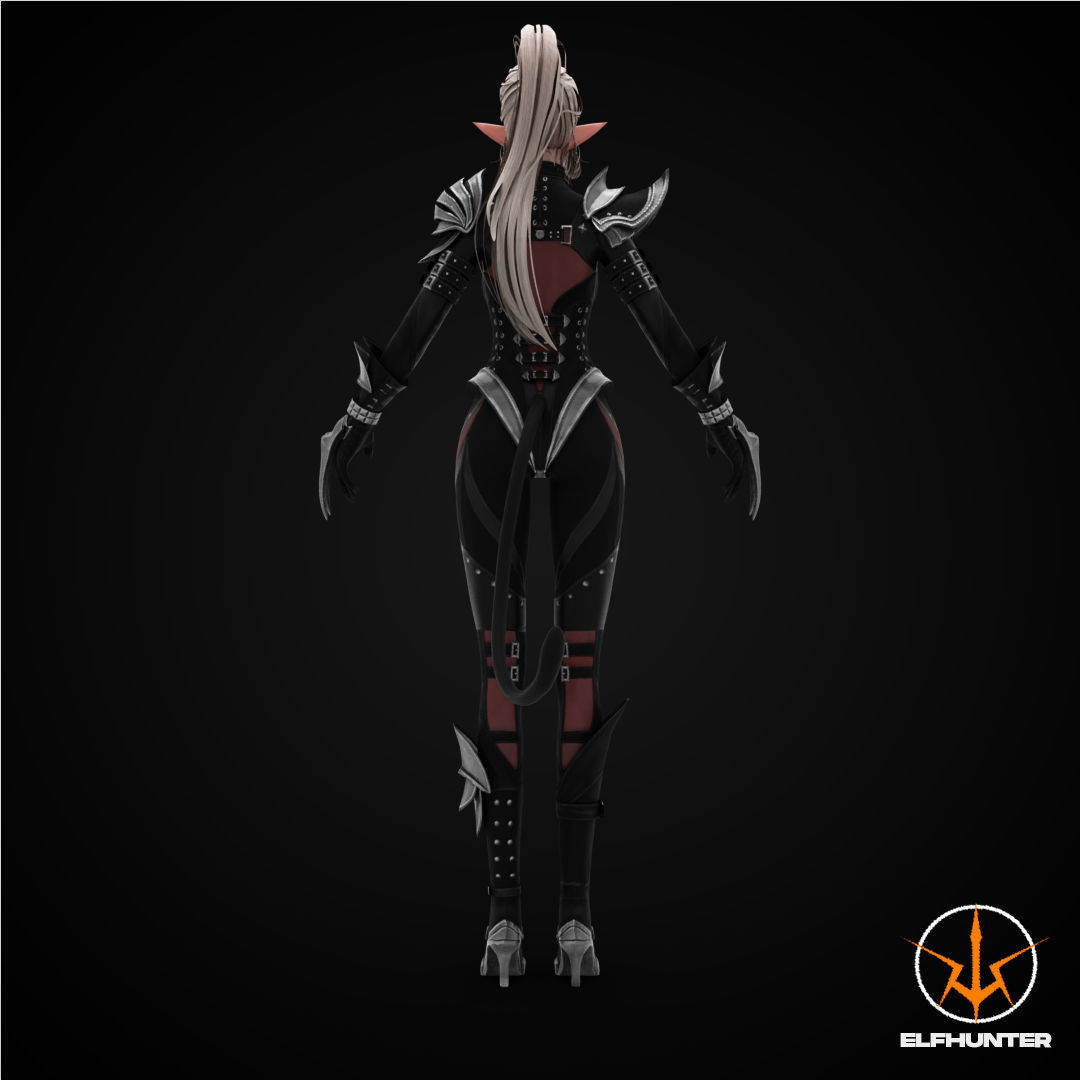 EXCLUSIVE EDITION RIGGED CHARACTER ELF MASKED Low-poly 3D model_4