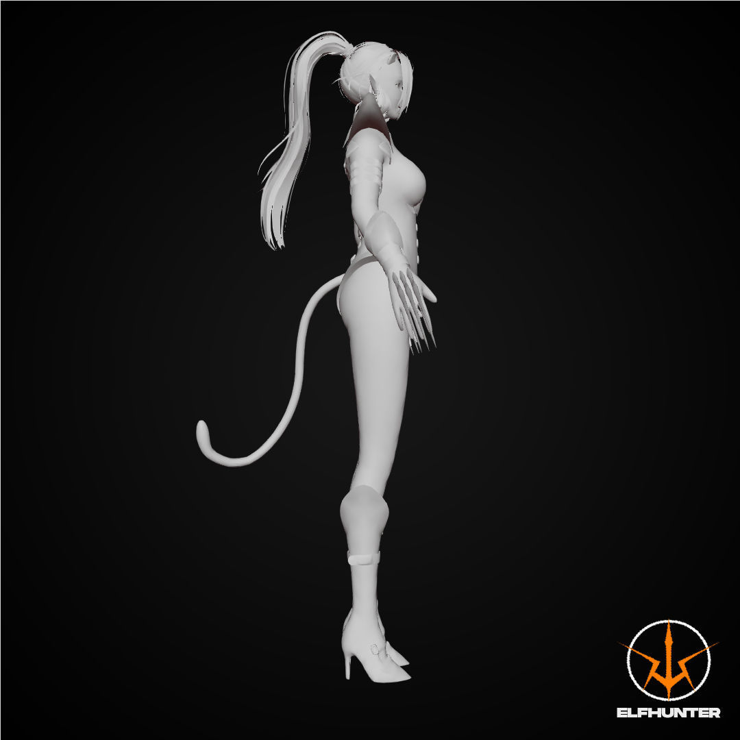 EXCLUSIVE EDITION RIGGED CHARACTER ELF MASKED Low-poly 3D model_7